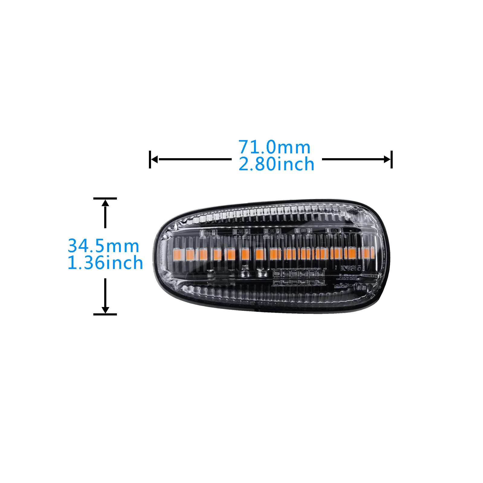 Clear Side Indicator Amber LED Repeater Light For Opel Vauxhall Astra G Zafira A