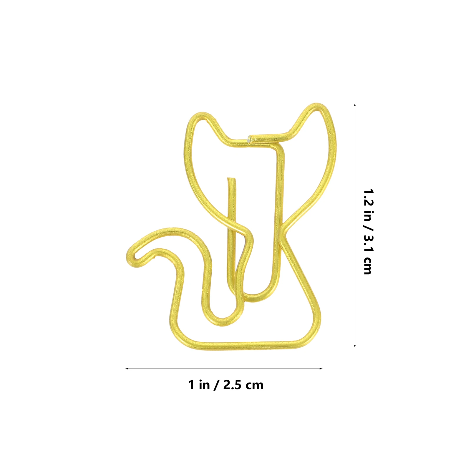 30Pcs Cat Shaped Metal Paper Clips Stylish Page Clamps for Notes Letters Crafts Teens School Office Home Use Novelty