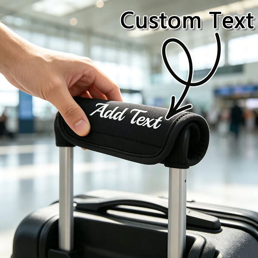 Personalized Custom Luggage Handle Cover (Accessories Only), Customizable with Name, Lightweight and Durable Handle Protector. Compatible with Most Suitcase Handles, It Can Be Used for Travel, Home Storage, and Can Also Be Used as a Thoughtful Small Gift.