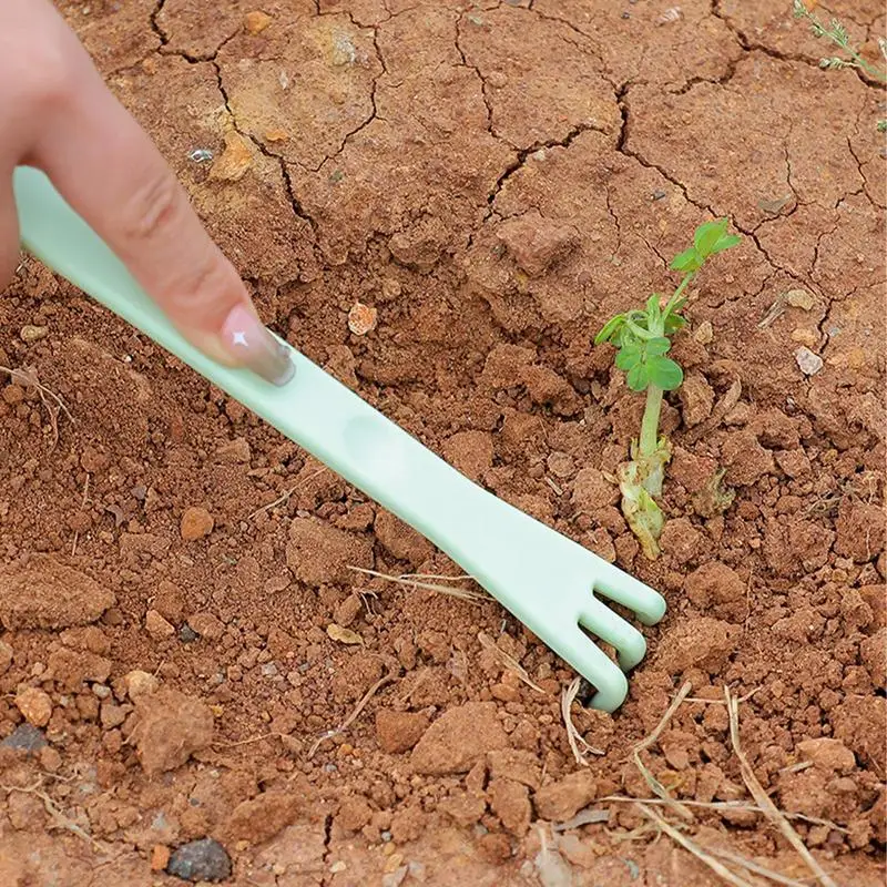 

Potted Plant Rake 3-Prong Loosen Soil Bonsai Tree Tools 2 In 1 Garden Hand Tool With Ergonomic Handle For Transplanting