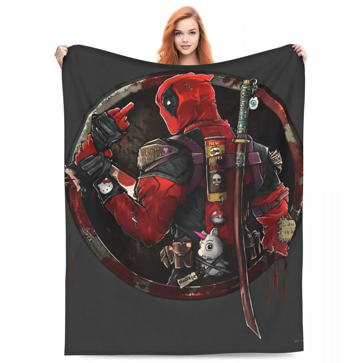 

Marvel Deadpool & Wolverine Blankets Quality Soft Warm Throw Blanket Winter Decorative Couch Bed Street Trend Bedspread