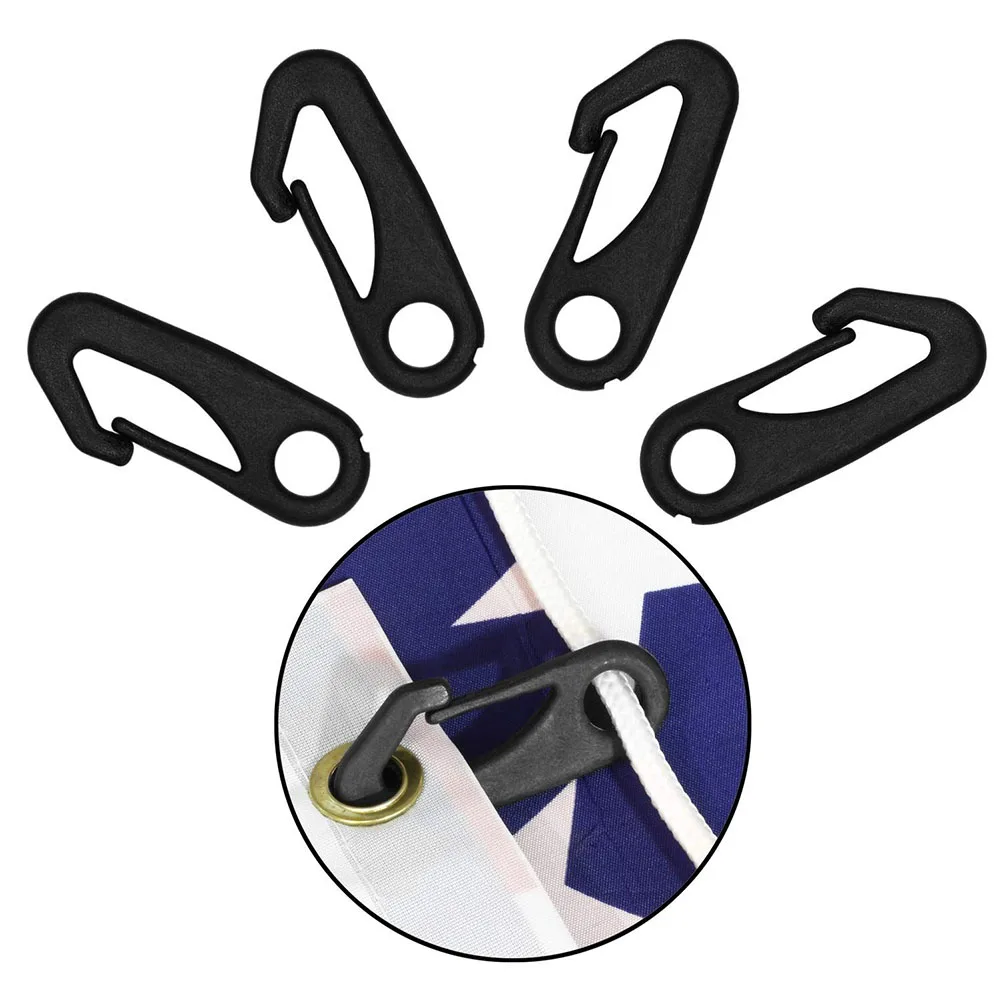8PCS Nylon Flagpole Snap Hook Clips Heavy Duty Attachments Compatible with Standard Flags Weather Resistant Design