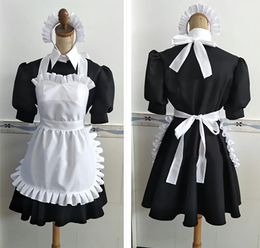 

Anime The Maiden Virgo Maid Uniform Cosplay Costume Halloween Custom For Women Girls Dress Full Set Party YW