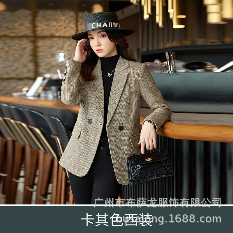 2025New Stilvolle Mode Anzug Casual frauen Langarm Professionelle Blazer Formale frauen Einzel Jacke Workwear8340