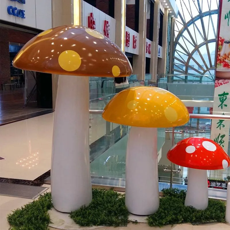 

FRP Simulation Mushroom Outdoor Park Greenland Shopping Mall Landscape Pedestrian Street FRP Beauty Chen Ornament