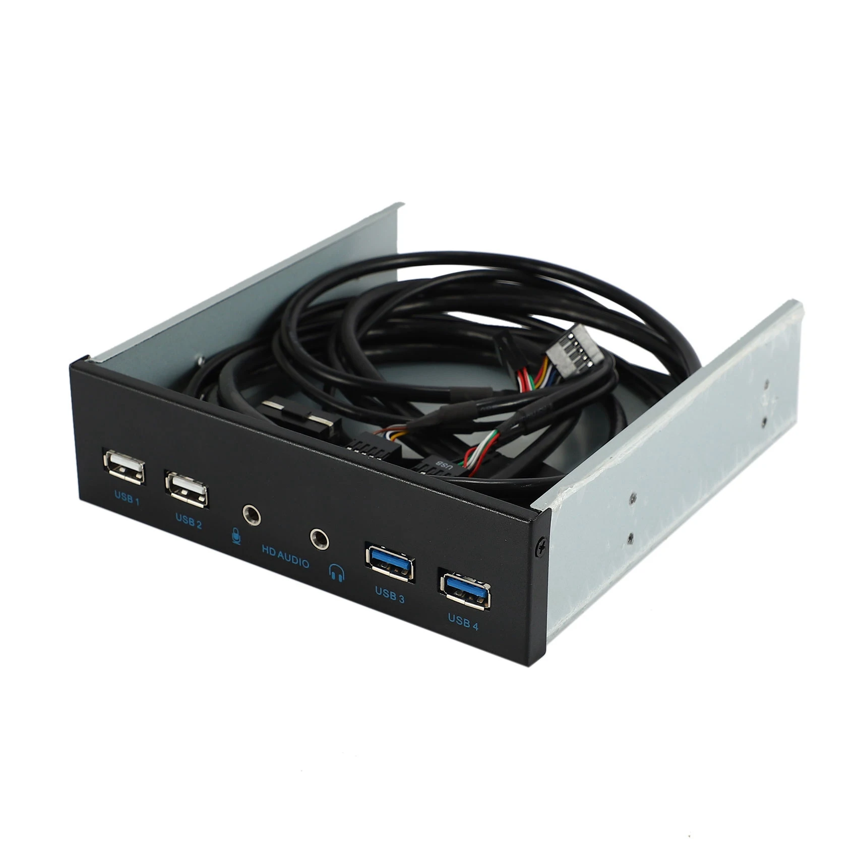 

5.25 Inch Desktop Pc Case Internal Front Panel Usb Hub 2 Ports Usb 3.0 And 2 Ports Usb 2.0 With Hd Audio Port 20 Pin Connector