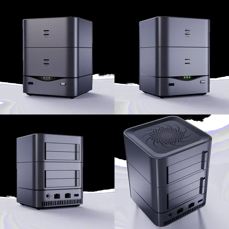 

【CHIMU HOME】 Jasper Lake N4500 CPU 4-Bay 2.5 Inch SSD NAS Server with 8GB or 16GB RAM Multi-Interface Cloud Storage