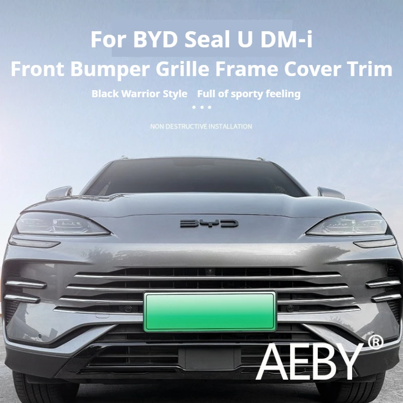 

AEBY для BYD Seal U DM-i 2023 2024 2025, передняя решетка после бампера, защитная крышка, украшение, аксессуары для стайлинга автомобилей