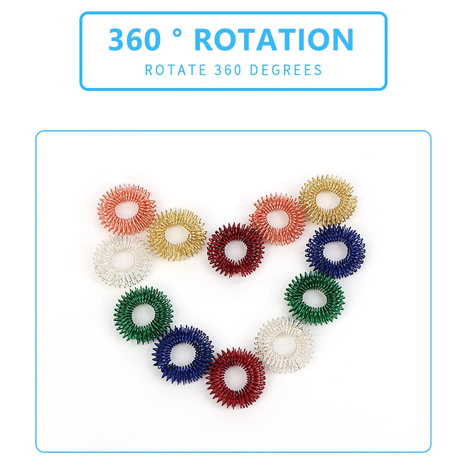 مناسبة للمراهقين البالغين مخفض الضغط الصامت ومدلك الإصبع لتخفيف التوتر ألعاب الأصابع الدائري #4