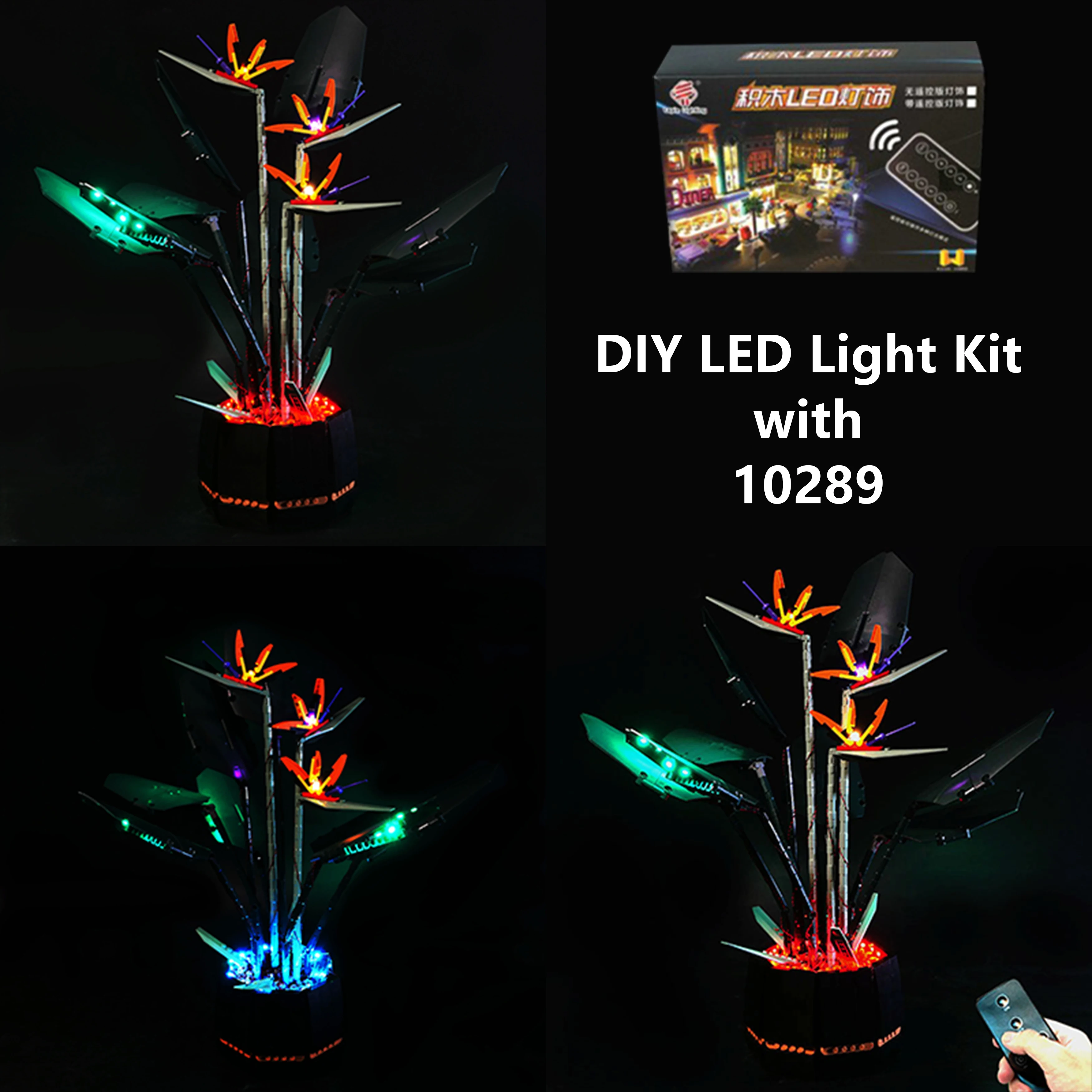 

DIY Building Block LED Light Kit for 10289 Botanical Paradise Flower, Remote Control Lighting Accessories for Decoration