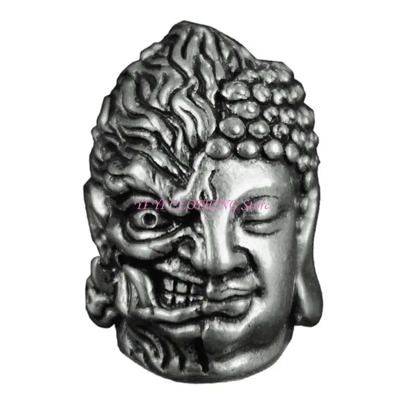

N5KF Brass Demons Buddas Head Head подвесной шарм подвесной аксессуар Paracord Jewelry Gear