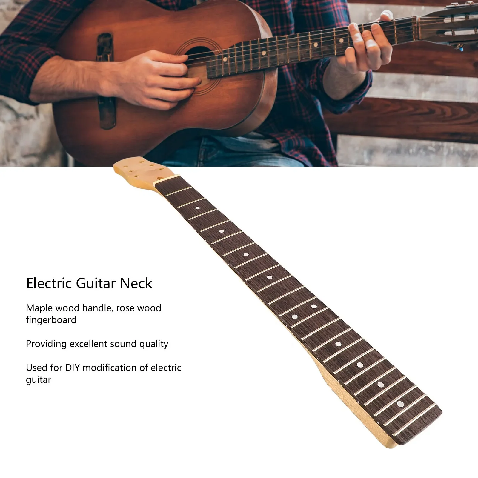

2025 Guitar Maple Wood Neck Rosewood Fingerboard 22 Frets Electric Guitar Fretboard Replacement