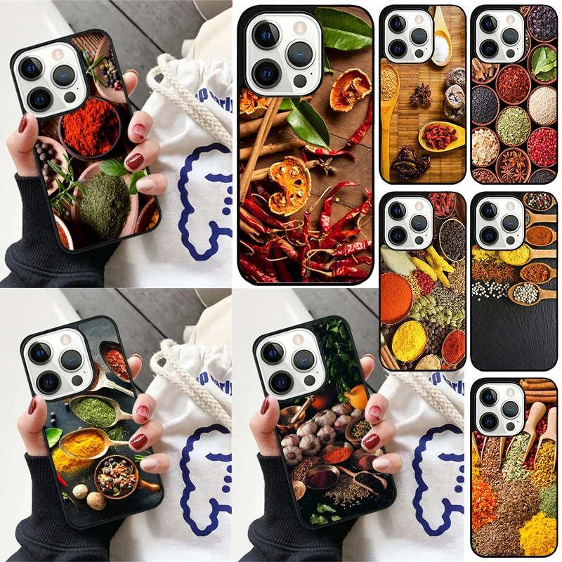 Spicesasoning Cooking Chef phone Case Cover For iPhone 16 15 14 Plus X XR XS for apple 16 11 12 13 mini Pro Max coque