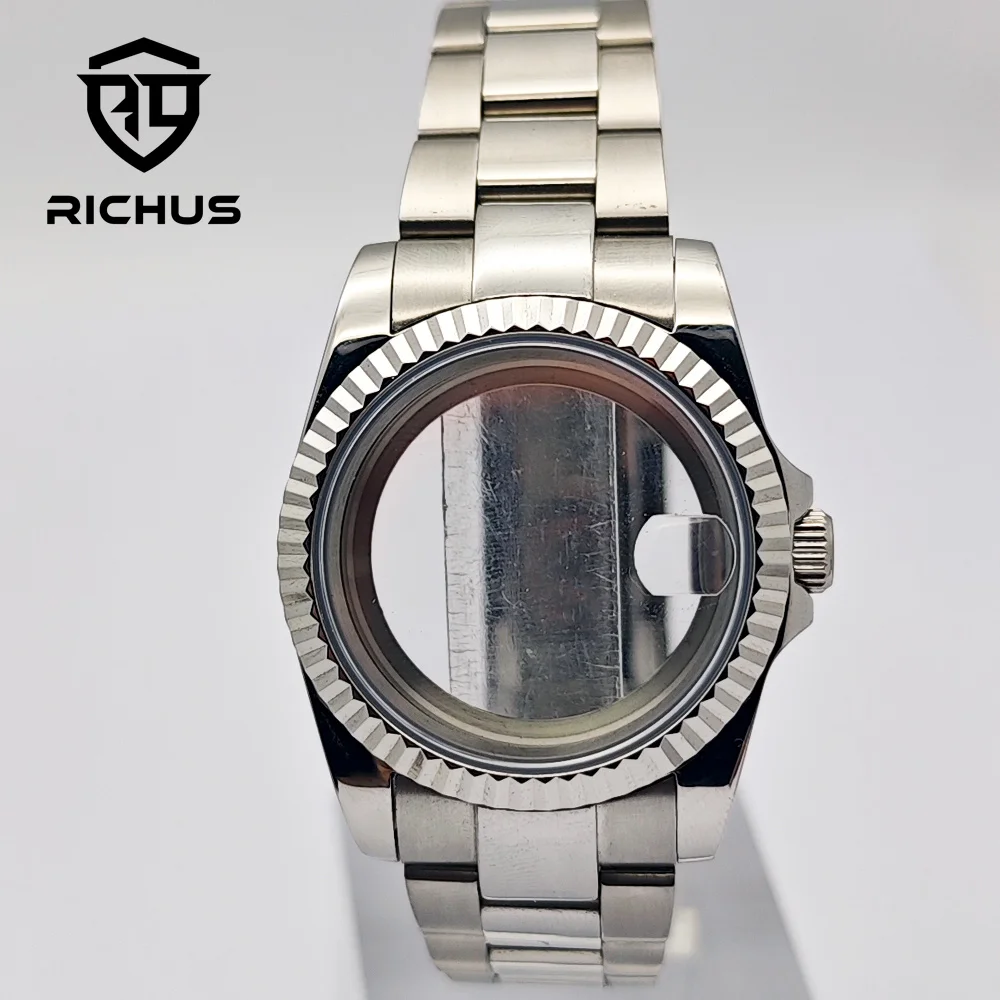 

RICHUS NH35 Watch Case 36/39mm Watch Case Sapphire Glass Fit NH34 NH35 NH36 ETA2824 PT5000 Movement