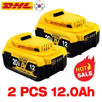 디월트 전동 공구 호환 리튬 배터리, 충전식 전동 공구, DCB200, 20V, 18V, 12Ah