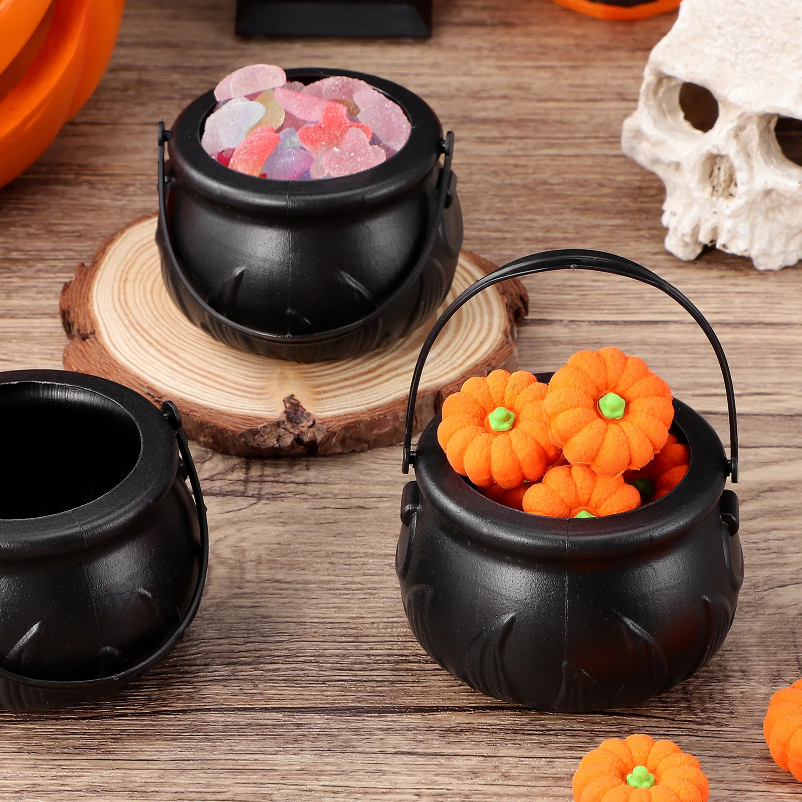 

Pumpkin Sweet Holder 12 Pcs Halloween Bucket Witch Decor Masquerade Party Favors Nightclub Scene 2024 Novelty Decoration Prop
