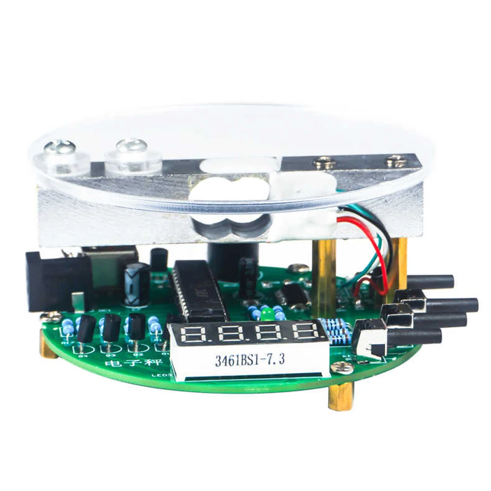 Electronic Scale DIY Kit 1KG Weighing Capacity 51 Microcontroller Soldering Practice Kit with Digital Tube Display HX711 Chip 5V