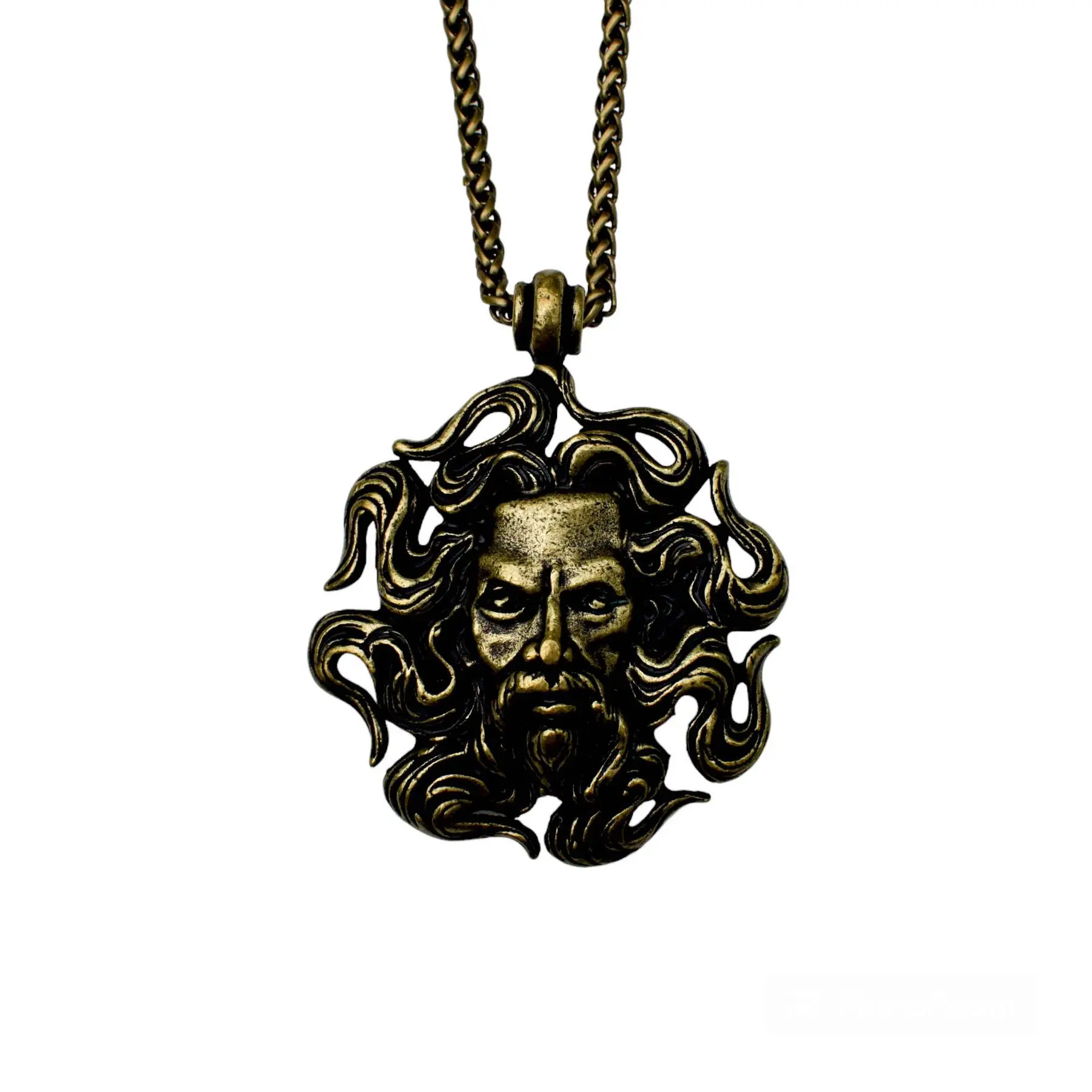 قلادة تميمة أبولو إله الشمس العتيقة للرجال والنساء ، قلادات أسطورية ، مجوهرات حرب سلافية ثقيلة كبيرة