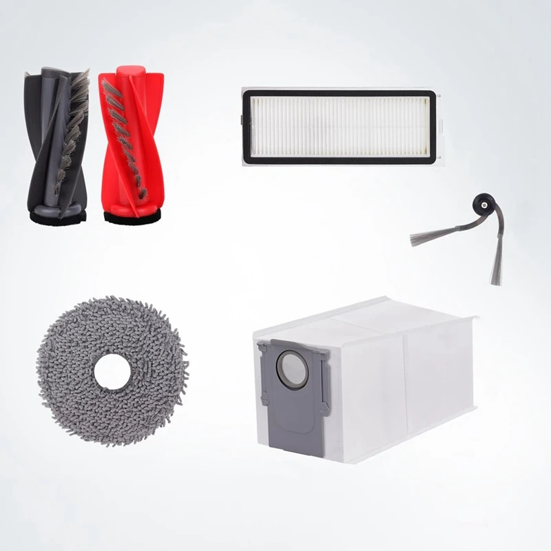 Запасные части для робота-пылесоса Roborock Qrevo Curv/P20 Pro, комплект аксессуаров, основная боковая щетка, HEPA-фильтр, швабры