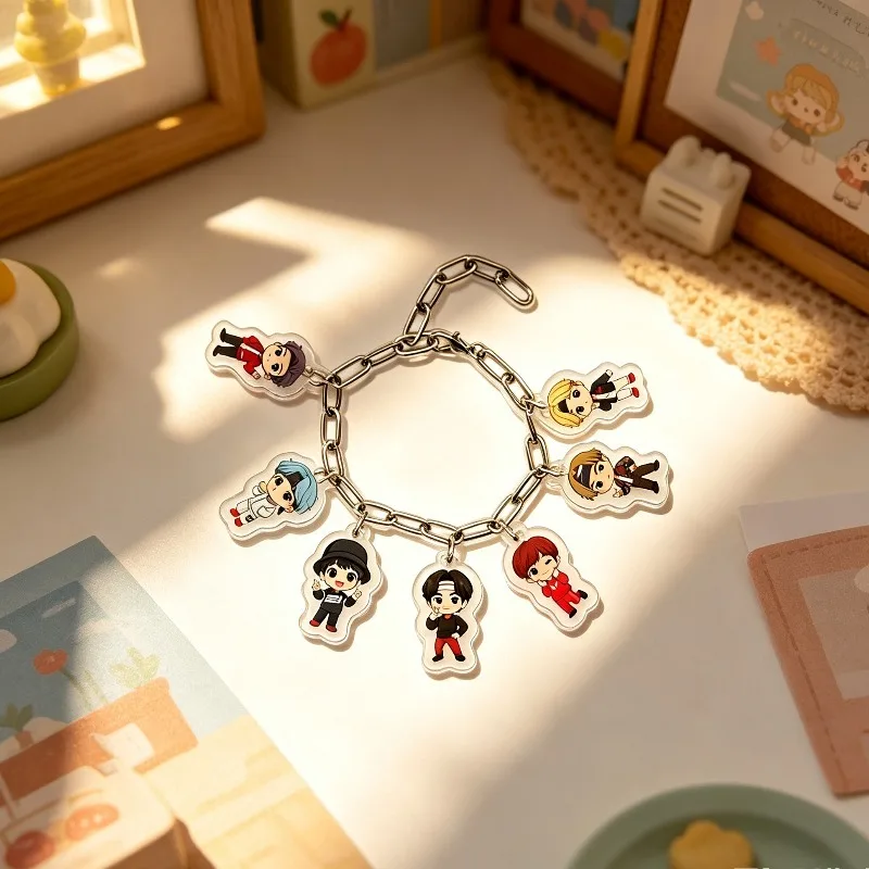 Charm-Armbänder KPOP Tier-Glocken Armreif Accessoires Koreanische Armbänder für Frauen Paar-Armband Bestes Geschenk für Freundinnen – Detail 3