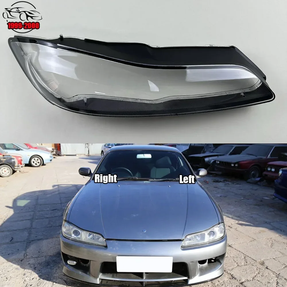 

For Nissan silvia S15 1999 2000 Headlamp Cover Transparent Lamp Shade Headlight Shell Plexiglass Replace Original Lampshade