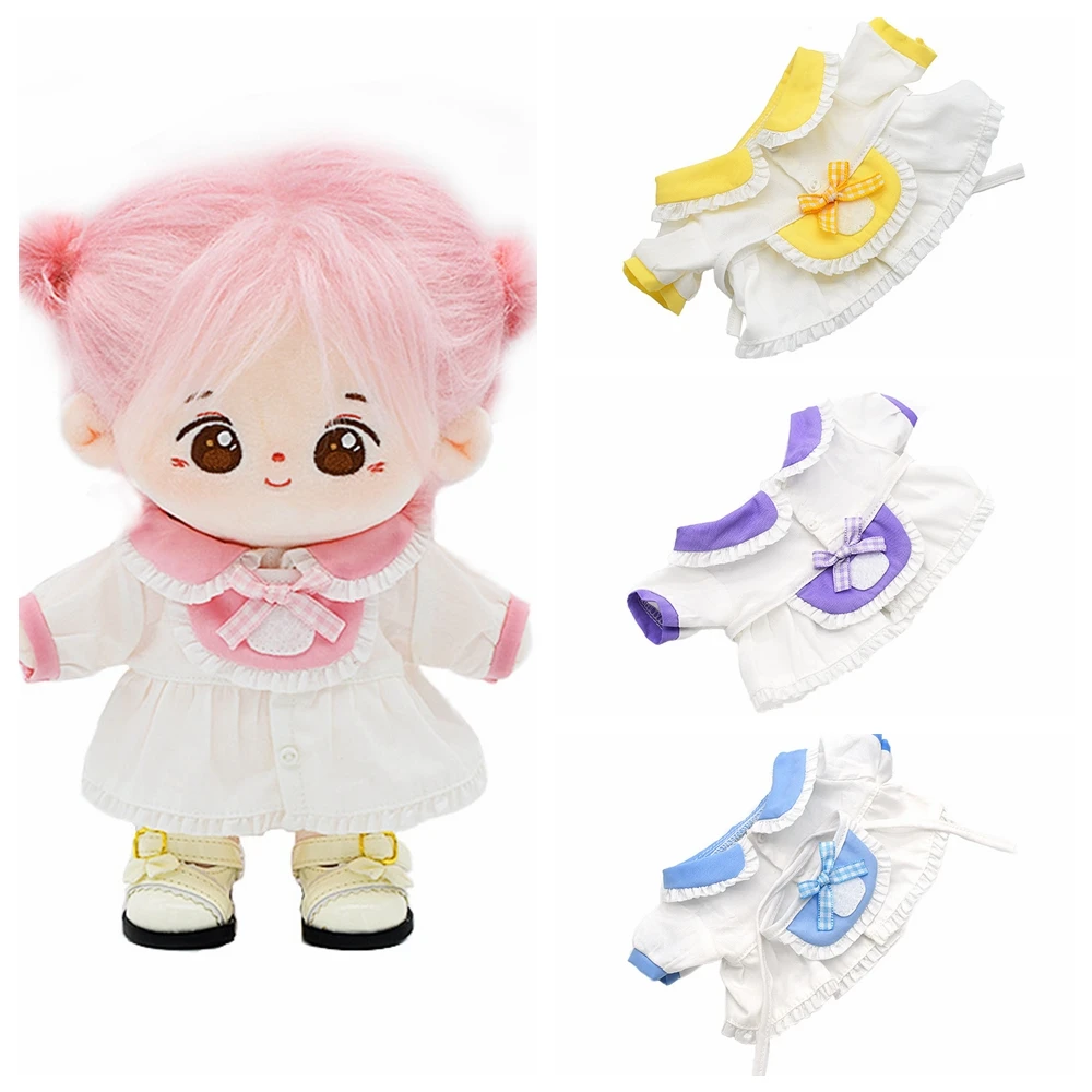 

Doll Clothes For 20cm Idol Dolls Accessories Fit Plush Stuffed Cotton Doll'S Maid Dress Skirt Outfit For Korea Super Star Toy