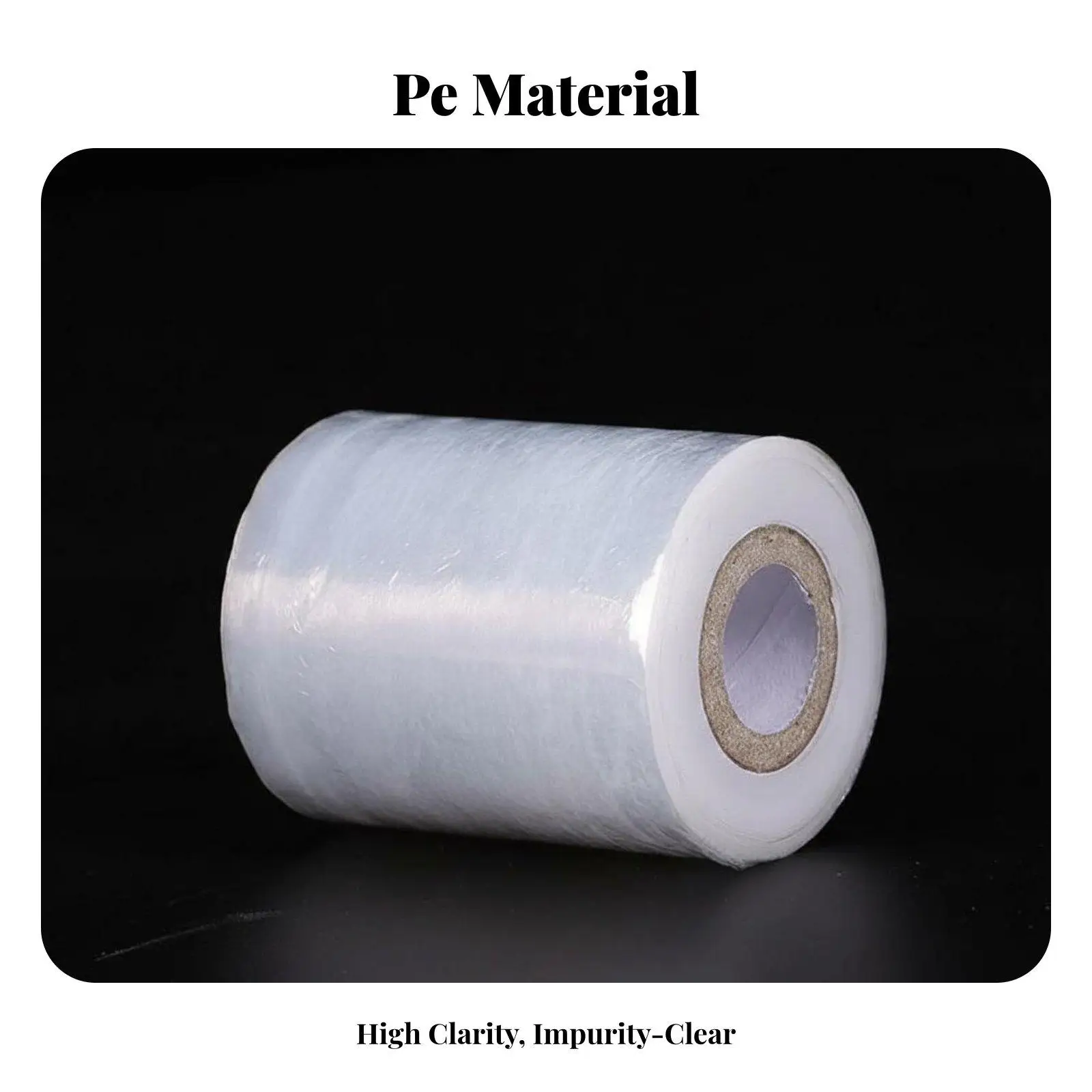 PE Stretch Film Roll Self-Adhering Stretch Wrap Film Heavy Duty Industrial Wrap for Warehouse Workers, Homeowners, Packaging,