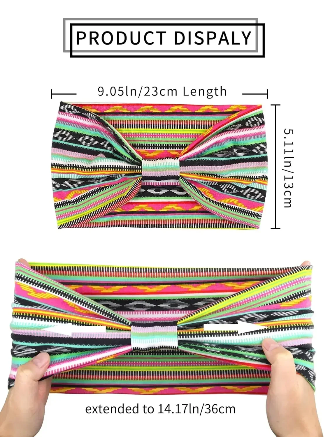 Twisted Wide Hair Bands for Women Wide Turban Workout Headband Fashion Yoga Hair Bands Boho Twisted Thick Hair Accessories image 5