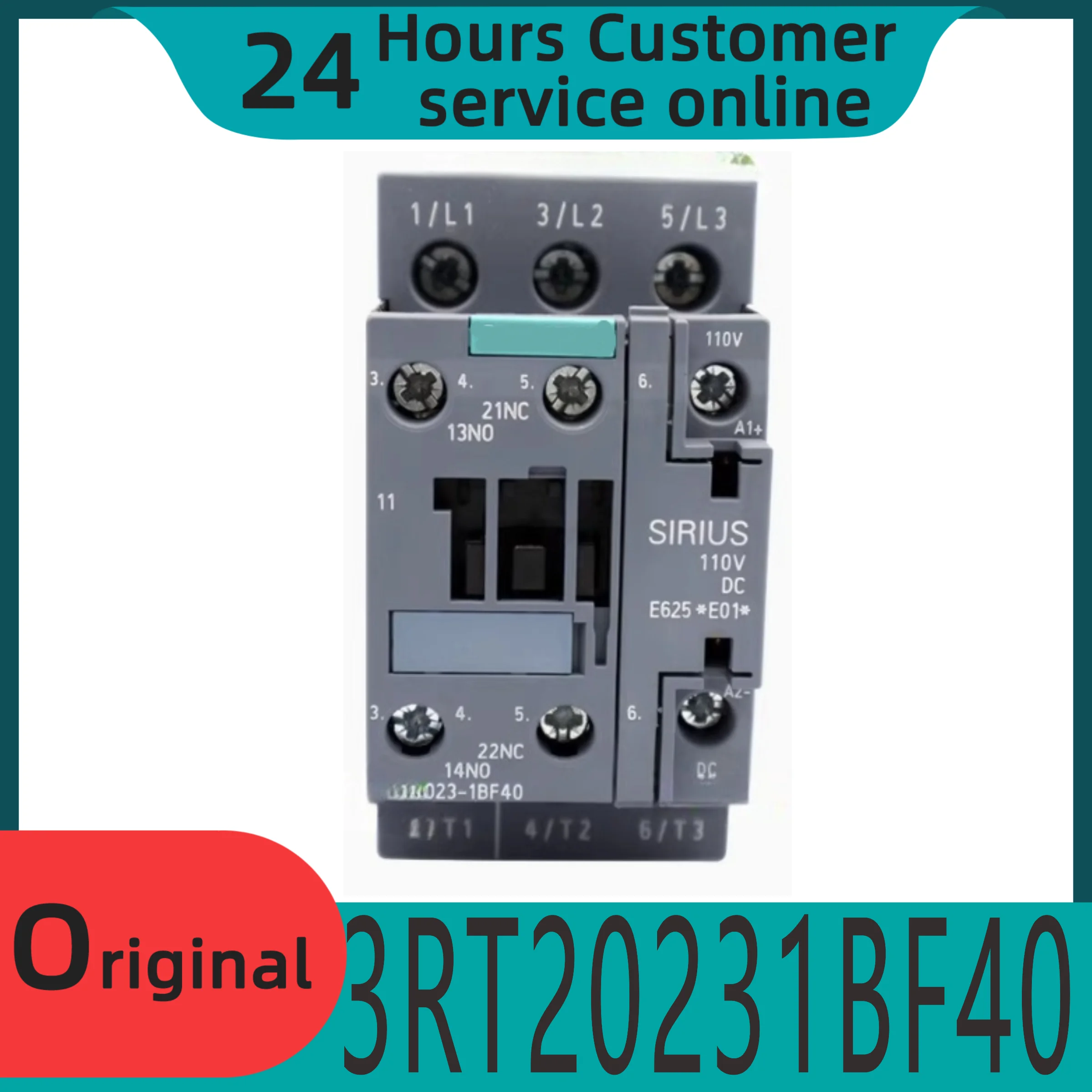 

New original 3RT20231BF40 contactor 3RT2023-1BF40 DC110V 9A brake elevator