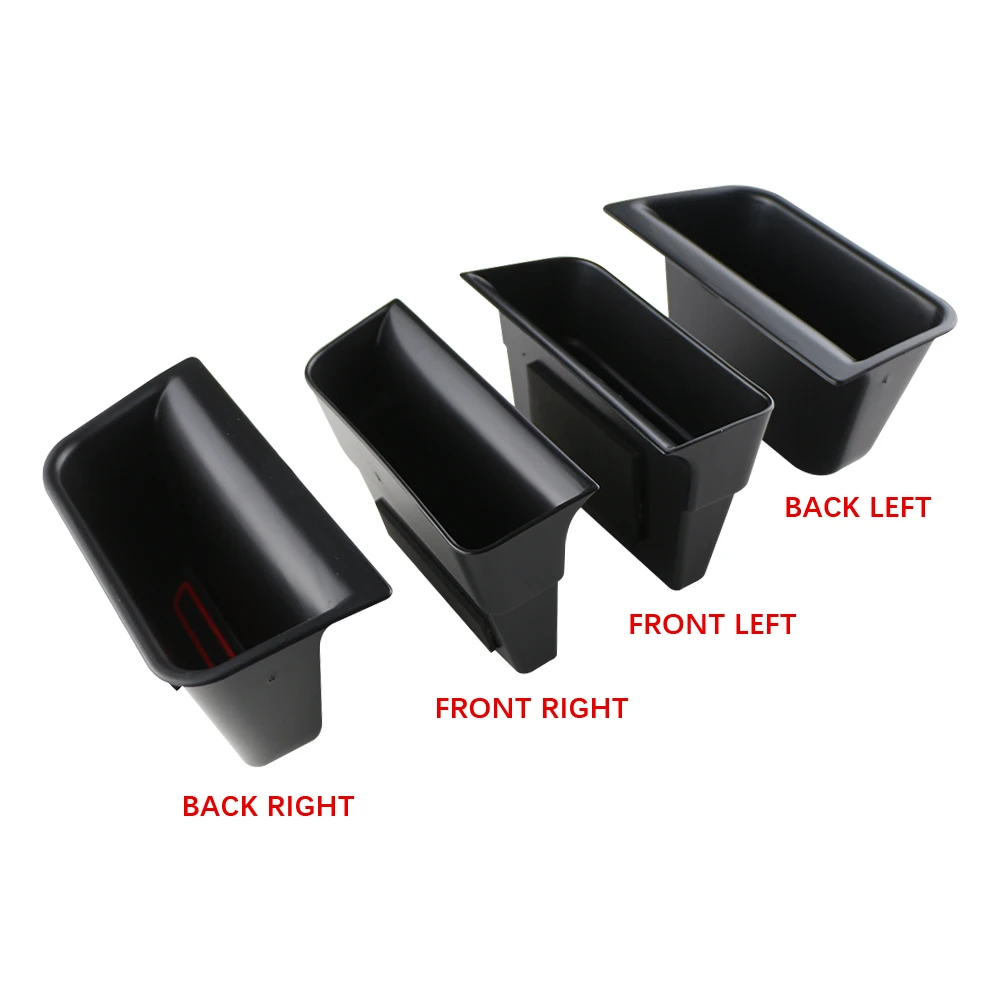 1Pair ABS Car Door Handle Boxes Case for Ford Explorer 2020 2021 2022 2023 Door Armrest Storage Box Holder Accessories