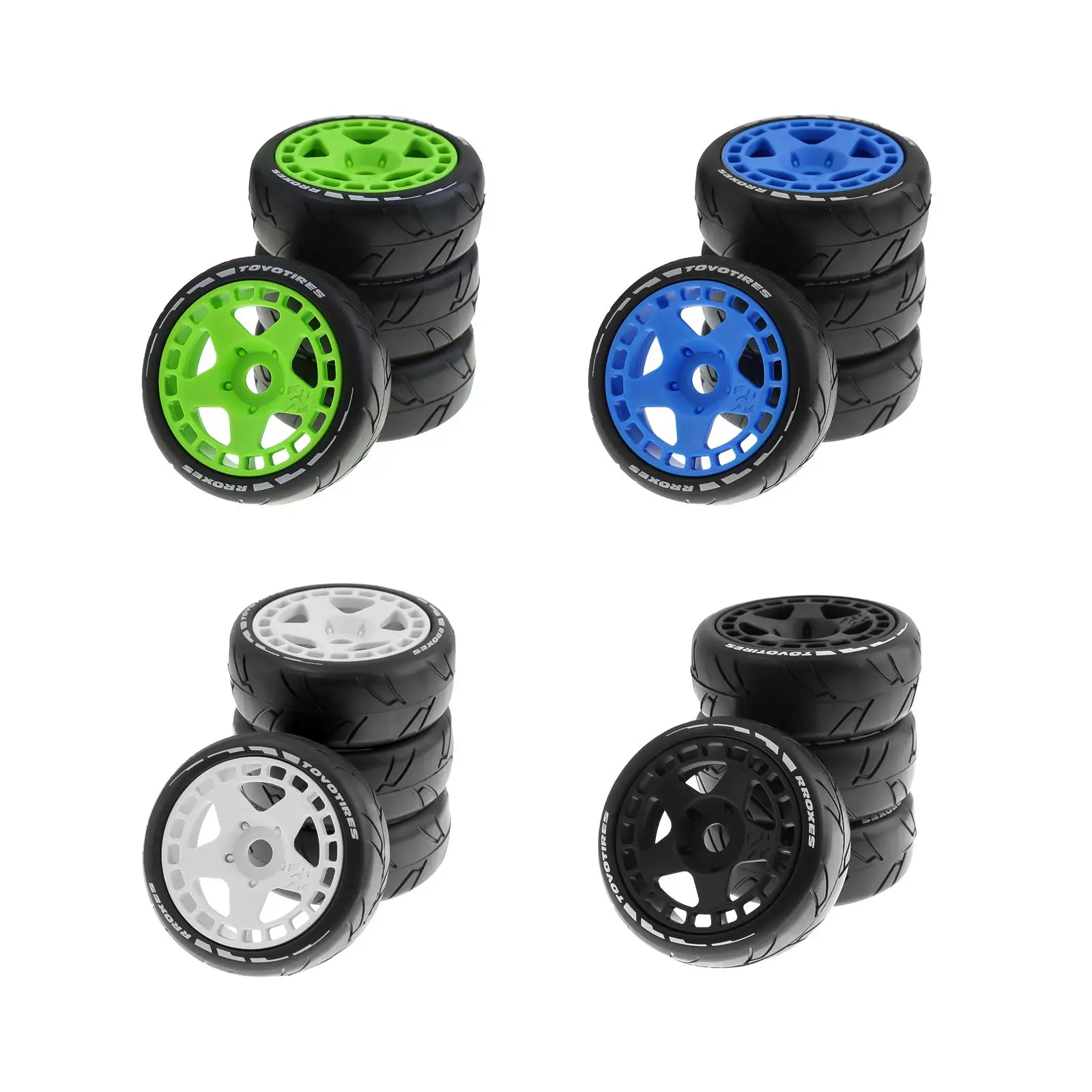 High Quality RC Buggy Tires 17mm Hex Hub Rubber Wheels for 1 8 Scale Model Car Off Road Kit