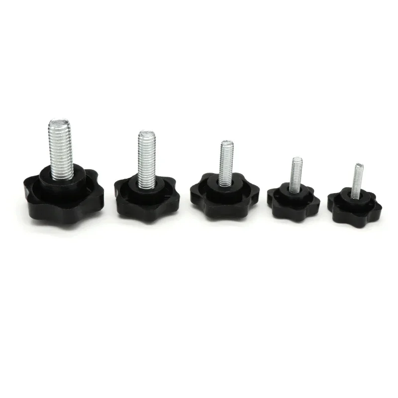 5/10pcs M4 M5 M6 M8 M10 M12 Star Shape Thread Clamping Handle Bolt Bakelite Hand Knob Plastic shape bolt Tightening Screw