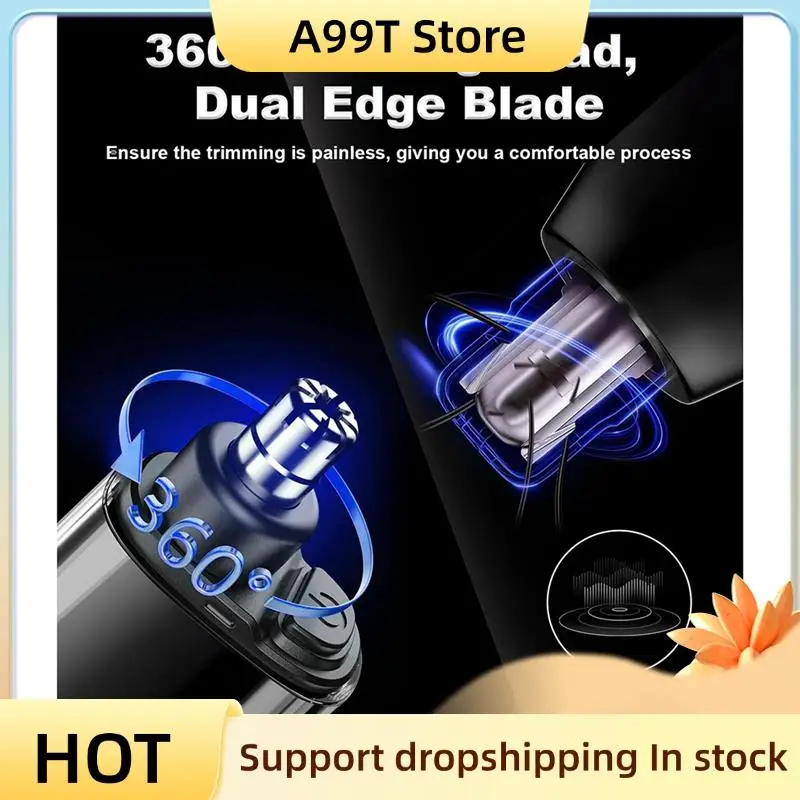 

A99T Nose Hair Trimmer For Men Nose Ear Hair Trimmer Portable Digital Display Ear Nose Hair Clipper Rechargeable Hair Trimmer