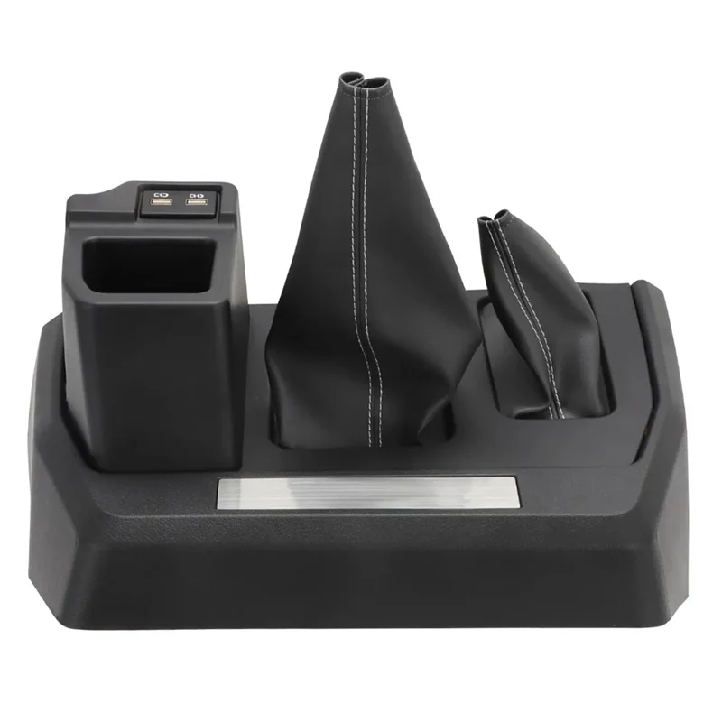 

USB Charger Centre Console Box Organizer Shift Gear Leather Boot For Toyota Land Cruiser LC70 LC76 LC79 FJ70 FJ76 FJ79