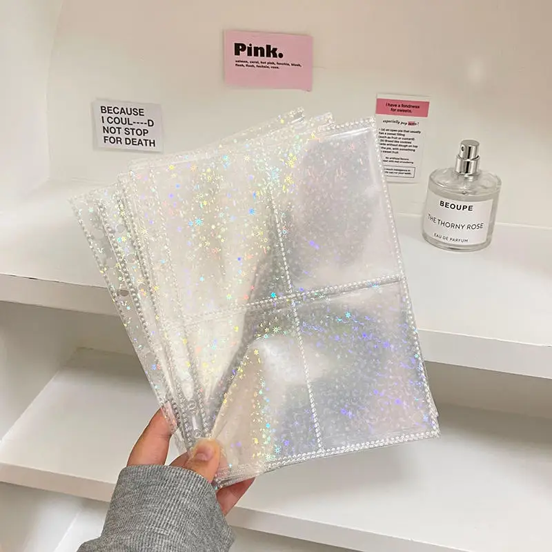 A5 جمع كتاب الملء المنظم لتقوم بها بنفسك مجلة الألبان الليزر ستار الموثق شفافة Kpop المعبود ألبوم صور Kawaii القرطاسية 10 قطعة