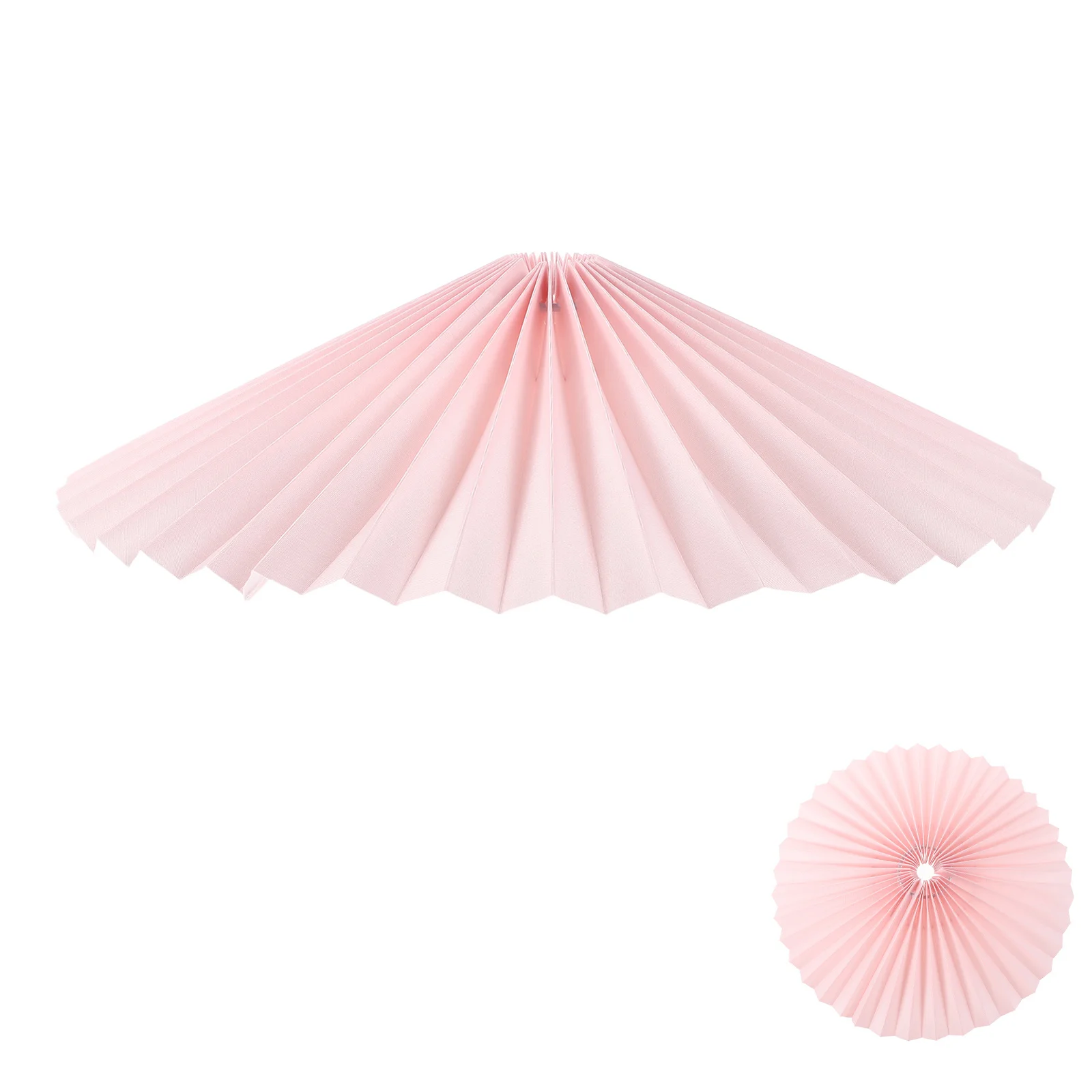 

Pleated Fabric Lampshade Cover Floor Lamp Umbrella Shape Rotatable Iron Frame Cozy Warm Lighting Bedroom Living Room