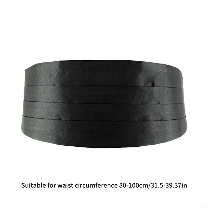 F92D Fashion Gentlemen Cummerbund for Tuxedos Suits and Making Fashion Statement