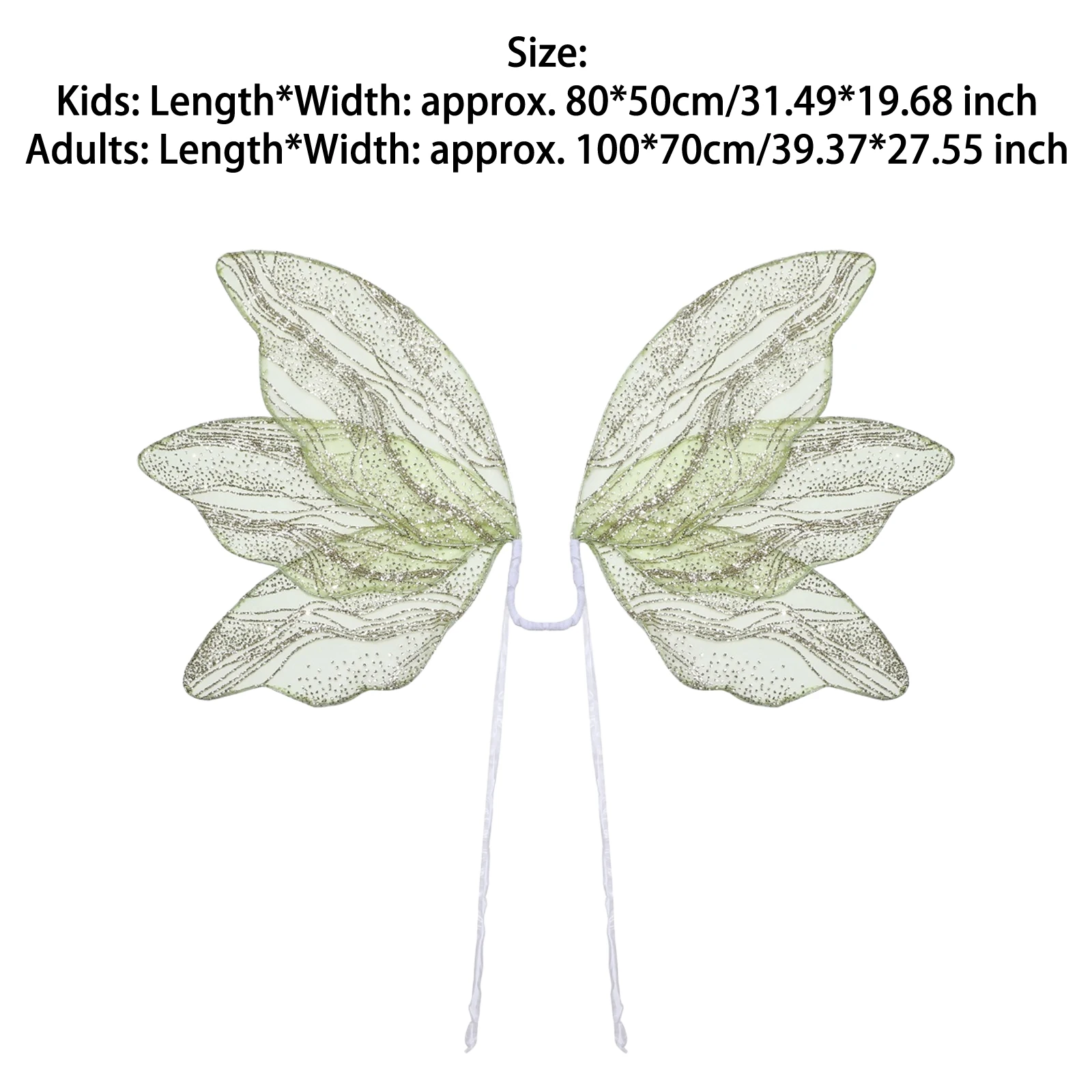 Adult Kid Fairy Lolita Elf Wings Halloween Masquerade Wings Princess Cosplay Glittery Butterfly Wings Party Photography Props - Image 6
