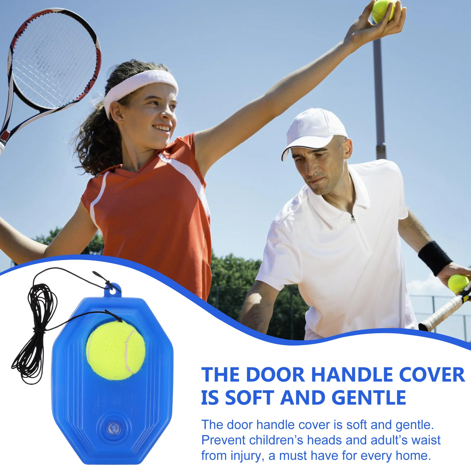 

1 Set Tennis Base Rubber Durable Outdoor Indoor Sports Training Tool For Teens Rebound Ball Practice Device Tennis Training