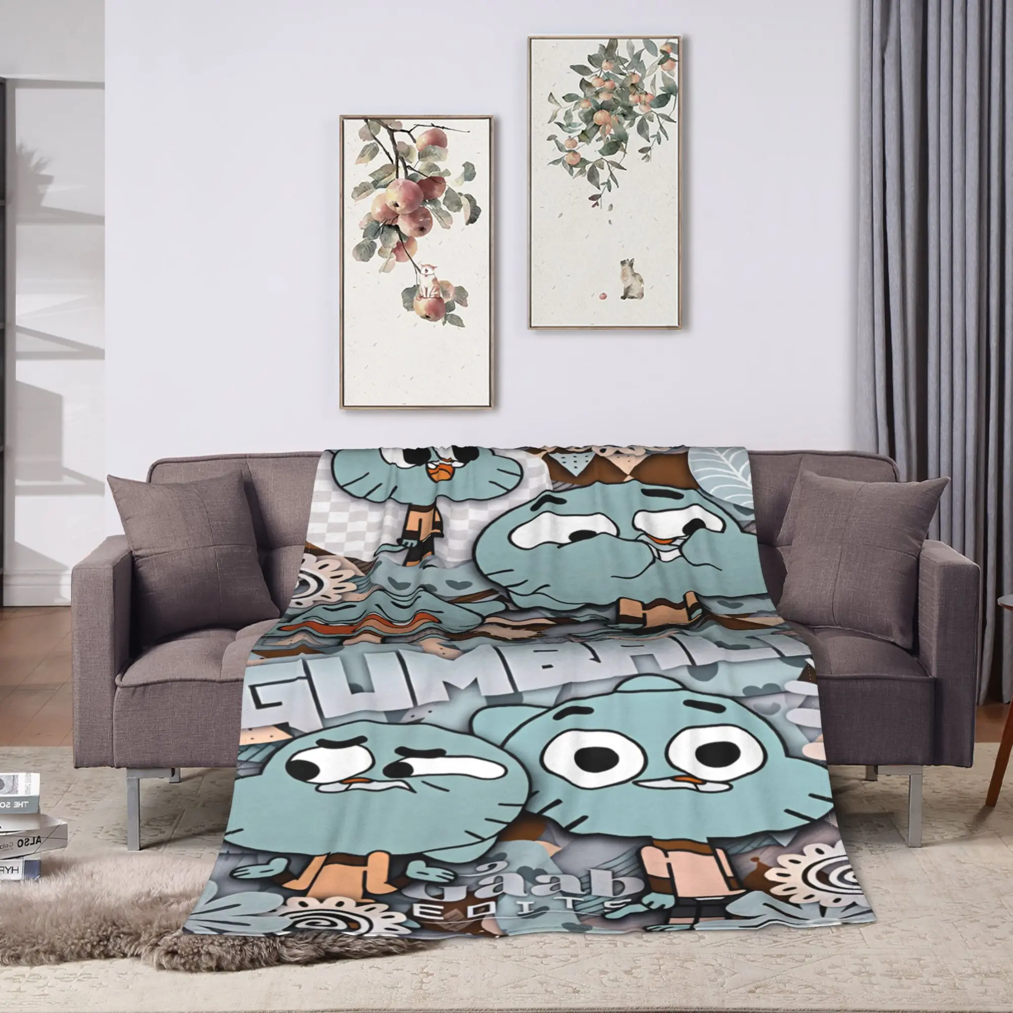 The Amazing World Of Gumball  Blanket Quality Warm Soft  Throw Blanket Spring Decorative Outdoor Novelty Bedspread