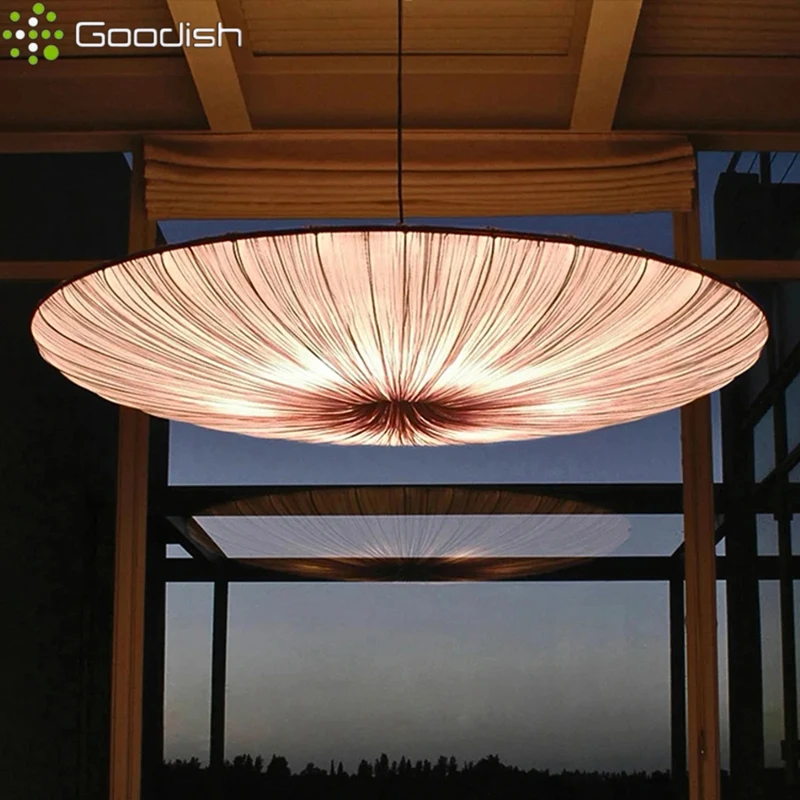 

Modern Minimalist Style Cloths Fabirc Textile LED Pendant Lights Lotus leaf shaped Lamps for Lobby Home Decoration Chandeliers