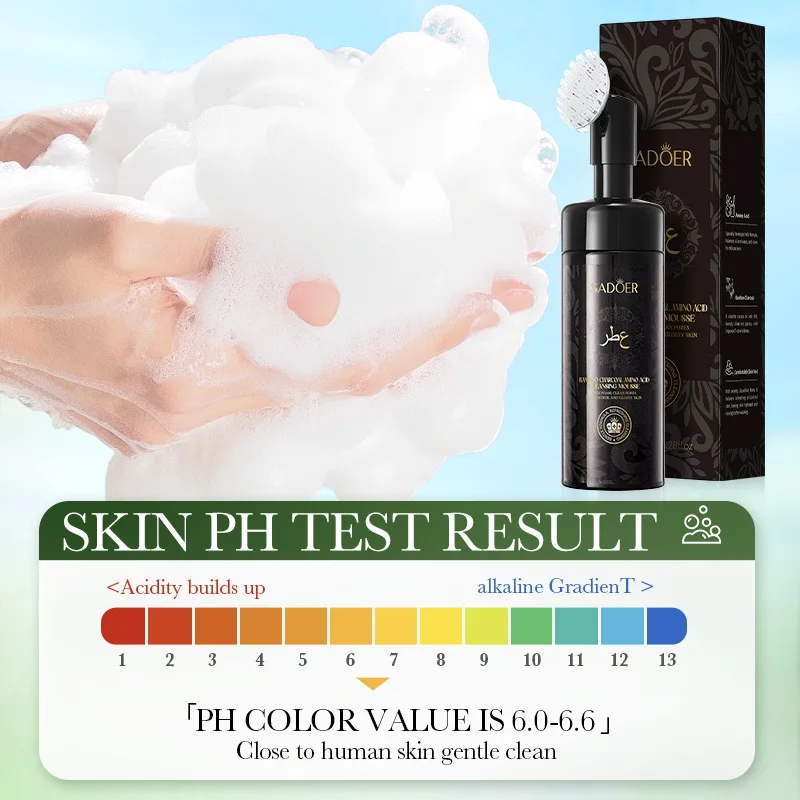 Bamboo Charcoal Rose Amino Acid Cleansing Mousse 150ml Cleansing Pore Cleansing Milk Trade Skin Care Products
