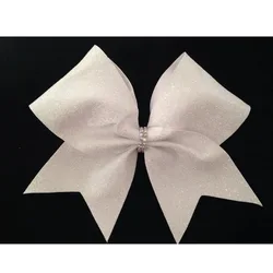 12pcs New Large Glitter 7.5inch Cheer Hair Bows for Cheerleading Teen Girls College Sports Glitter Colorful gold