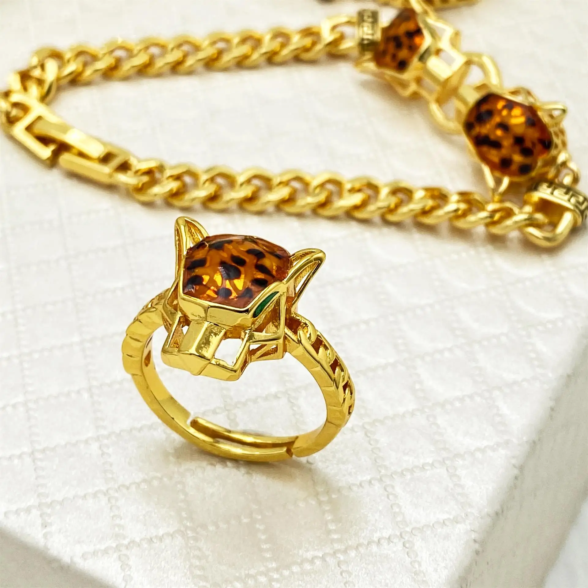 JRH Engagement Necklace Ring Bracelet Earring Plated Golden Wedding Bridal Jewelry Sets For Women Party African Dubai Gift