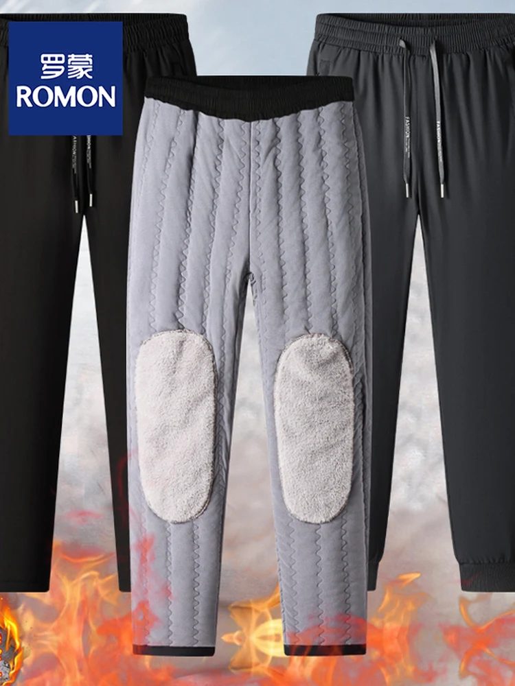 

Теплые повседневные брюки на флисовой подкладке из хлопка, модные универсальные осенне-зимние прямые брюки, новинка