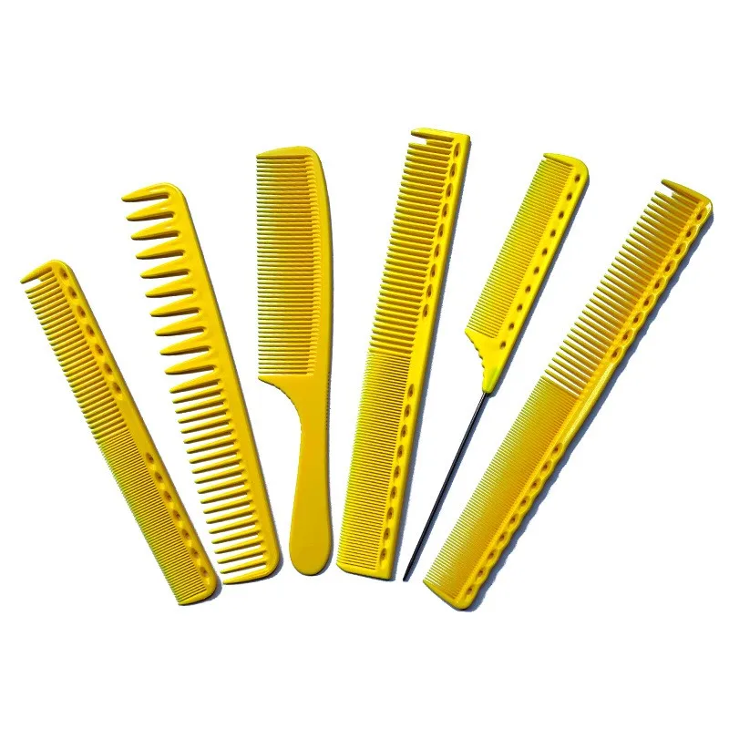 

Yellow Comb Set Barber's Specific Cutting Comb Male Female Styling Pointed Tail Comb Barber Shop Professional Accessories Tools