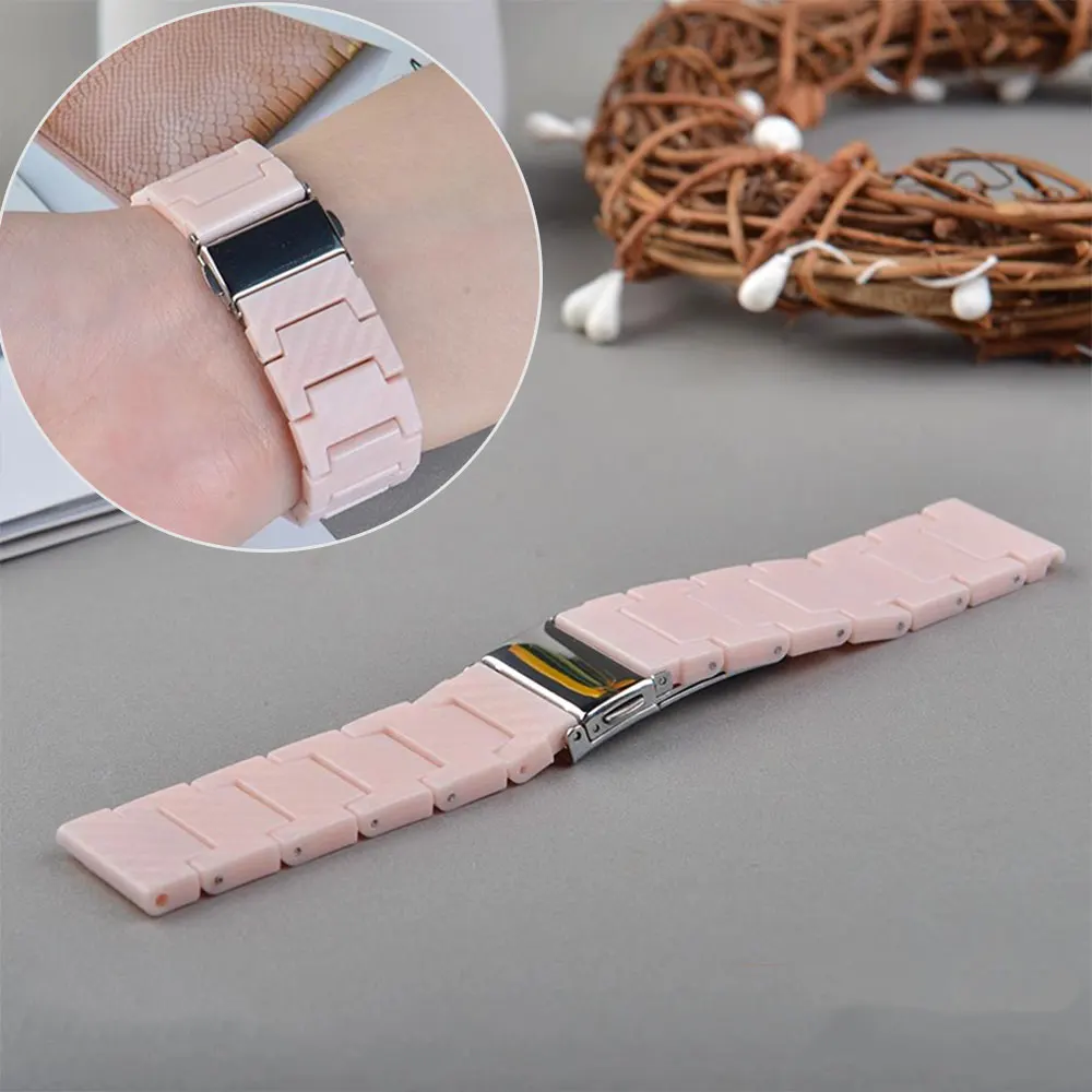 Bracelet en Fiber de carbone pour Samsung Galaxy 7/FE/4/5/6/classique 46mm/Active 2, 40mm 44mm, Bracelet  maillons Huawei Watch GT 4/2/2e/3/Pro