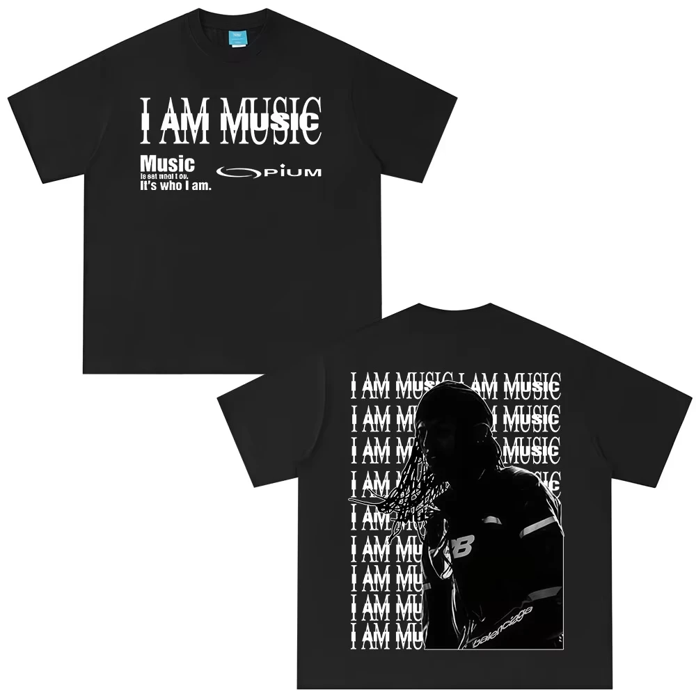 

Rapper Playboi Carti I AM MUSIC T-shirt Opium Ken Carson Narcissist T Shirts Men Women Hip Hop Oversized T-shirt Tops Streetwear