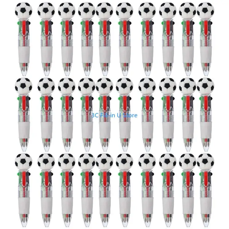 G8TA Fun Sports Ball Themed 4 In 1 Multi Color Ball Pen Creative Motivational Ballpoint Pens For Kids And Adults