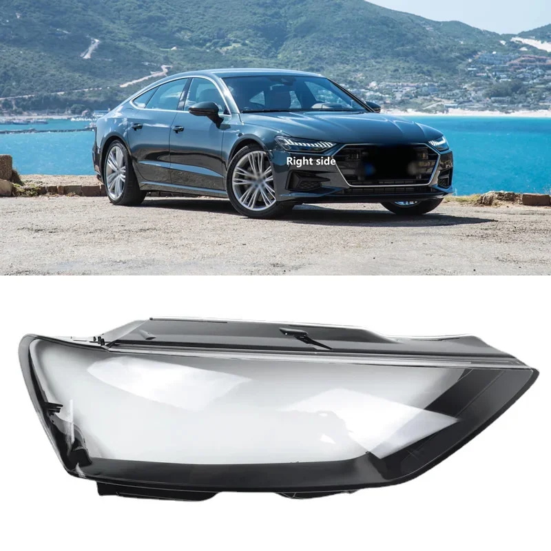 

Car Front Headlight Cover Lens Glass Headlamps Transparent Lampshade Lamp Shell Masks For Audi A7 2019-2023